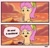 Size: 1103x1063 | Tagged: safe, artist:makaryo, posey bloom, earth pony, pony, as the misty clears, g5, my little pony: tell your tale, spoiler:g5, spoiler:my little pony: tell your tale, spoiler:tyts01e53, alternate ending, amulet, comic, female, hoof hold, jewelry, mare, necklace, open mouth, open smile, smiling, solo, speech bubble, sunset