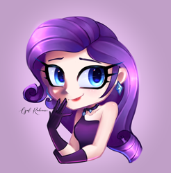 Size: 2800x2840 | Tagged: safe, artist:opal_radiance, rarity, human, equestria girls, g4, bare shoulders, high res, humanized, solo