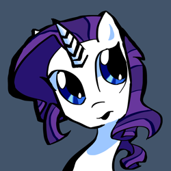 Size: 2000x2000 | Tagged: safe, artist:saltycube, rarity, pony, unicorn, g4, bust, high res, simple background, solo