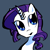 Size: 2000x2000 | Tagged: safe, artist:saltycube, rarity, pony, unicorn, g4, bust, high res, simple background, solo