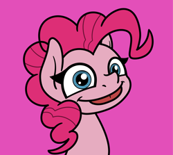 Size: 2048x1828 | Tagged: safe, artist:ewoudcponies, pinkie pie, earth pony, pony, g4, pink background, simple background, solo, tongue out