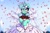 Size: 3375x2250 | Tagged: safe, artist:shadowreindeer, lyra heartstrings, pony, unicorn, g4, blushing, bouquet, clothes, dress, eye clipping through hair, female, flower, high res, looking at you, looking up, mare, marriage, rose petals, smiling, solo, wedding, wedding dress