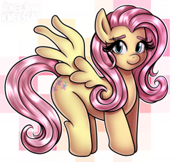 Size: 1761x1644 | Tagged: safe, artist:kneejerkneeslap, fluttershy, pegasus, pony, g4, abstract background, female, solo
