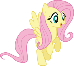 Size: 3385x3000 | Tagged: safe, artist:cloudy glow, fluttershy, pegasus, pony, filli vanilli, g4, .ai available, cute, female, high res, mare, pink mane, pink tail, shyabetes, simple background, solo, tail, transparent background, vector, wings, yellow coat
