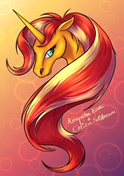 Size: 2480x3508 | Tagged: safe, artist:amynthaa, sunset shimmer, pony, unicorn, g4, female, gradient background, high res, solo