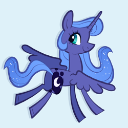 Size: 4000x4000 | Tagged: safe, artist:pilesofmiles, artist:pilesofmiless, princess luna, alicorn, pony, g4, butt, female, flying, looking back, mare, plot, princess, simple background, solo