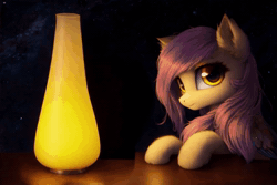 Size: 1152x768 | Tagged: safe, ai assisted, ai content, artist:zealousmagician, derpibooru exclusive, generator:purplesmart.ai, generator:stable diffusion, oc, oc only, unnamed oc, moth, mothpony, original species, pony, animated, blurry background, bow, brown eyes, ear bow, female, fluffy, folded wings, indoors, lamp, looking at you, mare, not fluttershy, pink mane, progression, smiling, solo, stars, table, webm, window, wings, yellow eyes
