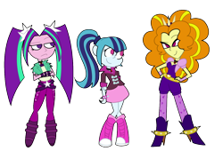 Size: 1200x900 | Tagged: safe, artist:calibykitty, artist:fuckomcfuck, adagio dazzle, aria blaze, sonata dusk, human, equestria girls 10th anniversary, equestria girls, g4, collaboration, colored, female, gem, simple background, siren gem, the dazzlings, transparent background, trio