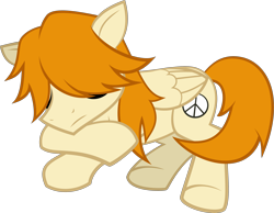 Size: 3861x3000 | Tagged: safe, artist:catachromatic, valhallen, pegasus, pony, equestria girls 10th anniversary, g4, .svg available, curled up, equestria girls ponified, eyes closed, folded wings, hair over eyes, high res, lying down, male, mullet, on side, ponified, show accurate, sidemouth, simple background, sleeping, solo, stallion, svg, transparent background, underhoof, vector, wings