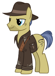 Size: 6104x8486 | Tagged: safe, artist:andoanimalia, indiana pones, earth pony, pony, g4, shadow play, absurd resolution, clothes, fedora, hat, indiana jones, male, simple background, solo, stallion, transparent background, vector