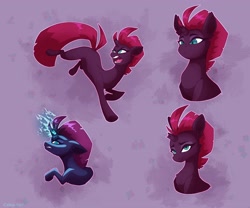 Size: 3000x2500 | Tagged: safe, artist:celes-969, tempest shadow, pony, unicorn, g4, angry, broken horn, female, frown, high res, horn, lightning, looking at you, magic, mare, screaming, smiling, solo