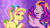 Size: 3072x1727 | Tagged: safe, screencap, pipp petals, posey bloom, earth pony, pegasus, pony, bridlewoodstock (tell your tale), g5, my little pony: tell your tale, spoiler:g5, spoiler:my little pony: tell your tale, duo, duo female, eyebrows, female, flying, hoof polish, mare, open mouth, open smile, raised eyebrow, smiling, spread wings, wings