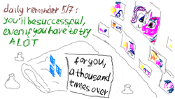 Size: 488x277 | Tagged: safe, artist:makise_homura, derpibooru exclusive, rarity, twilight sparkle, alicorn, pony, unicorn, fanfic:the enchanted library, g4, 1000 hours in ms paint, cape, clothes, daily reminder, for you a thousand times over, motivational, note, picture, simple background, white background