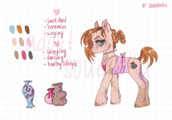 Size: 2388x1668 | Tagged: safe, artist:soudooku, oc, earth pony, pony, adoptable, butt, concave belly, dock, plot, reference sheet, solo, tail