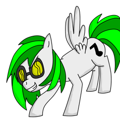 Size: 1024x1076 | Tagged: safe, artist:tigerpegasus, oc, oc only, oc:hyper drive, pegasus, pony, female, goggles, mare, simple background, solo, transparent background