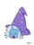 Size: 1200x1600 | Tagged: safe, artist:vanillafox2035, trixie, pony, unicorn, g4, 2016, adorable distress, chibi, clothes, crying, cute, diatrixes, eyes closed, female, flailing, giant hat, hat, mare, micro, old art, open mouth, sad, simple background, solo, tiny, tiny ponies, trixie's hat, white background