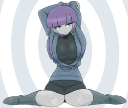 Size: 2425x2053 | Tagged: safe, alternate version, artist:batipin, maud pie, human, equestria girls, g4, arm behind head, big breasts, breasts, busty maud pie, female, high res, multiple variants, solo