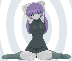 Size: 2425x2053 | Tagged: safe, alternate version, artist:batipin, maud pie, human, equestria girls, g4, arm behind head, armpits, big breasts, breasts, busty maud pie, female, high res, multiple variants, solo