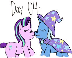 Size: 3709x3000 | Tagged: safe, artist:bigpurplemuppet99, starlight glimmer, trixie, pony, g4, boop, duo, female, high res, lesbian, noseboop, ship:startrix, shipping, simple background, transparent background