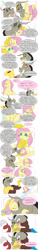 Size: 2894x19270 | Tagged: safe, artist:snspony, discord, fluttershy, draconequus, pegasus, pony, g4, blushing, comic, crying, dialogue, female, hug, male, plot twist, ship:discoshy, shipping, straight, tongue out