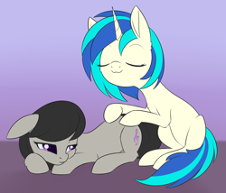 Size: 2256x1928 | Tagged: safe, artist:dusthiel, dj pon-3, octavia melody, vinyl scratch, earth pony, pony, unicorn, g4, :3, duo, duo female, eyes closed, female