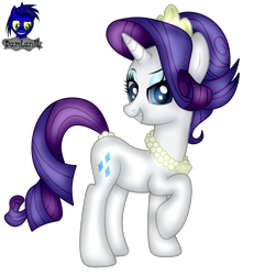 Size: 3840x4154 | Tagged: safe, artist:damlanil, rarity, pony, unicorn, bedroom eyes, clothes, collar, crown, eyeshadow, female, horn, jewelry, makeup, mare, raised hoof, regalia, show accurate, simple background, solo, transparent background, vector