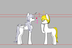 Size: 3000x2000 | Tagged: artist needed, oc name needed, source needed, safe, oc, oc only, oc:κασσάνδρα, alicorn, earth pony, pony, alicorn oc, concave belly, duo, earth pony oc, female, high res, horn, male, slender, thin, wings