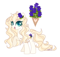 Size: 1920x1830 | Tagged: safe, artist:afterglory, pony, unicorn, female, flower, flower in hair, mare, simple background, solo, transparent background