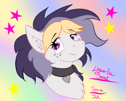 Size: 960x768 | Tagged: safe, artist:scoundrel scaramouche, oc, oc:liquorice sweet, earth pony, pony, bust, solo