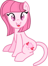 Size: 358x490 | Tagged: safe, artist:lavender-doodles, artist:muhammad yunus, oc, oc:annisa trihapsari, hybrid, pony, g4, base used, cute, cute little fangs, fangs, female, looking at you, mare, open mouth, open smile, simple background, smiling, smiling at you, solo, transparent background