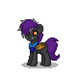 Size: 400x400 | Tagged: safe, oc, oc only, oc:nightshade, bat pony, pony, fanfic:the centurion project, pony town, happy, simple background, solo, transparent background