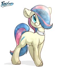 Size: 2800x3200 | Tagged: safe, artist:fluffyxai, bonna fide, glamour gleam, crystal pony, pony, g4, commission, commissioner:reversalmushroom, high res, simple background, solo, transparent background