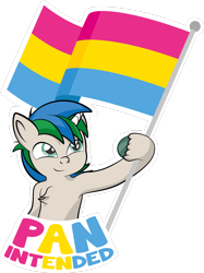 Size: 1920x2570 | Tagged: safe, artist:alexdti, oc, oc:star logic, pony, unicorn, bipedal, chest fluff, pansexual pride flag, pride, pride flag, simple background, smiling, solo, transparent background