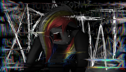 Size: 3500x2000 | Tagged: safe, artist:darky_wings, oc, oc:darky wings, pony, begging, crying, depression, error, glitch, high res, sad, solo, tears of pain