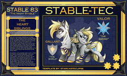 Size: 2500x1500 | Tagged: safe, artist:starcasteclipse, oc, oc only, oc:gallantheart, oc:valorheart, bat pony, pony, fallout equestria, bat pony oc, female, male, siblings