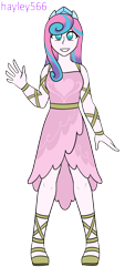 Size: 1286x2852 | Tagged: safe, artist:hayley566, princess flurry heart, human, equestria girls, g4, belt, clothes, commission, crown, cute, dress, equestria girls-ified, female, flurrybetes, grin, jewelry, older, older flurry heart, regalia, sandals, simple background, smiling, solo, teenager, transparent background, waving