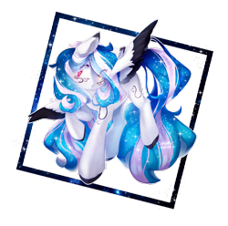 Size: 1546x1531 | Tagged: safe, artist:prettyshinegp, oc, oc only, pegasus, pony, colored hooves, ethereal mane, galaxy mane, pegasus oc, simple background, solo, starry mane, transparent background, wings