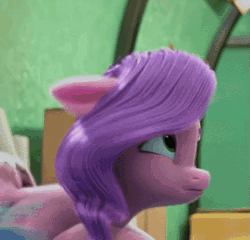 Size: 549x527 | Tagged: safe, screencap, pipp petals, pegasus, pony, g5, my little pony: make your mark, my little pony: make your mark chapter 4, top remodel, spoiler:my little pony: make your mark chapter 4, spoiler:mymc04e02, animated, cropped, female, gif, mare, solo
