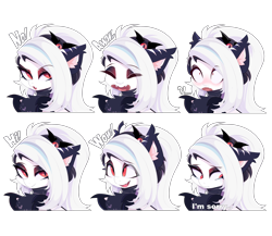 Size: 5760x5000 | Tagged: safe, artist:xsatanielx, oc, oc only, oc:nightlight snow, bat pony, pony, bat pony oc, female, mare, simple background, solo, telegram sticker, text, transparent background