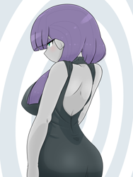 Size: 1668x2224 | Tagged: safe, artist:batipin, maud pie, human, equestria girls, breasts, busty maud pie, female, open-back dress, solo