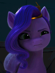 Size: 604x800 | Tagged: safe, screencap, pipp petals, pegasus, pony, g5, my little pony: make your mark, my little pony: make your mark chapter 4, top remodel, spoiler:my little pony: make your mark chapter 4, spoiler:mymc04e02, adorapipp, angry, animated, cropped, cute, cute when angry, female, gif, i watch it for the ears, madorable, mare, pipp petals is not amused, solo, unamused