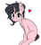 Size: 948x1024 | Tagged: safe, artist:pinkberry, edit, oc, oc only, oc:mae (pinkberry), pony, cute, heart, looking at you, ocbetes, simple background, smiling, smiling at you, solo, white background