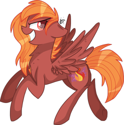 Size: 1396x1405 | Tagged: safe, artist:gallantserver, oc, oc:torch, pegasus, pony, concave belly, female, mare, side view, simple background, solo, transparent background