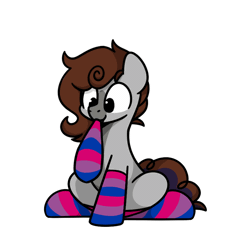 Size: 800x800 | Tagged: safe, artist:sugar morning, oc, oc only, oc:cj vampire, earth pony, pony, ambiguous gender, animated, bisexual pride flag, bisexuality, clothes, commission, digital art, gif, looking down, looped, pride, pride flag, pride socks, simple background, socks, solo, sugar morning's sockies, transparent background, ych result