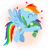 Size: 1400x1400 | Tagged: safe, artist:mlplary6, rainbow dash, tank, pegasus, pony, tortoise, g4, ^^, animal, cute, dashabetes, duo, eyes closed, female, flying, friends, heart, hug, male, mare, pet