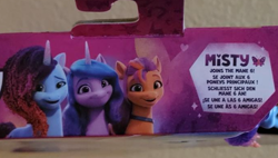 Size: 600x341 | Tagged: safe, izzy moonbow, misty brightdawn, sunny starscout, earth pony, pony, unicorn, g5, my little pony: make your mark, spoiler:g5, spoiler:my little pony: make your mark, female, gradient mane, mane stripe sunny, mare, rebirth misty, toy