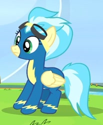 Size: 356x433 | Tagged: safe, screencap, misty fly, pegasus, pony, g4, parental glideance, cute, photo, solo