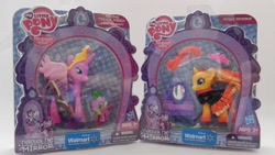 Size: 1280x720 | Tagged: safe, spike, sunset shimmer, twilight sparkle, alicorn, dragon, unicorn, equestria girls, g4, my little pony: equestria girls: through the mirror, accessory, blue eyeshadow, comb, crown, element of magic, eyeshadow, makeup, toy, twilight sparkle (alicorn), walmart