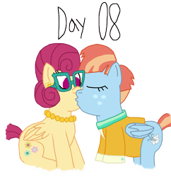 Size: 3000x3096 | Tagged: safe, artist:ktd1993, posey shy, windy whistles, pony, g4, duo, female, high res, infidelity, kissing, lesbian, ship:windyshy, shipping, simple background, transparent background