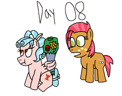 Size: 3815x3000 | Tagged: safe, artist:bigpurplemuppet99, babs seed, cozy glow, pony, g4, babsglow, bouquet, duo, female, flower, high res, lesbian, shipping, simple background, transparent background